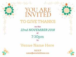 Thanksgiving Party Invitations Maker By Design Wizard