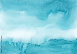 Abstract Liquid Sea Blue Watercolor