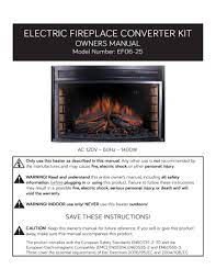 Electric Fireplace Converter Kit Manualzz