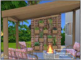 The Sims Resource Modern Lanai Patio Set