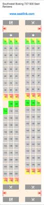Southwest Boeing 737 500 Seating Chart Updated November