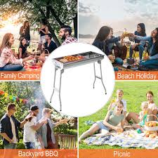 stainless steel charcoal bbq grill