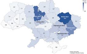 a map of ukraine s regions representing