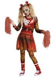 s zombie cheerleader costume size um red