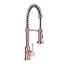 Get free shipping on qualified copper kitchen faucets or buy online pick up in store today in the kitchen department. Fontaine By Italia Residential Single Handle Pull Down Sprayer Kitchen Faucet With Flat Spray Head In Antique Copper N96565f Ac The Home Depot