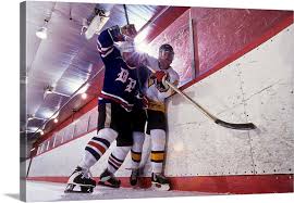 Ice Hockey Players Checking Wall Art