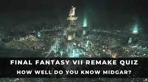 It's like the trivia that plays before the movie starts at the theater, but waaaaaaay longer. Final Fantasy Vii Remake Quiz How Well Do You Know Midgar