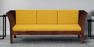 udine sheesham wood 3 seater sofa