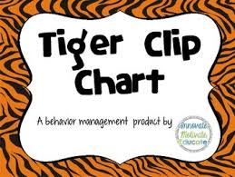 Tiger Themed Clip Chart A Behavior Management System