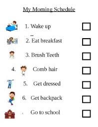 Morning Routine Checklist Worksheets Teaching Resources Tpt