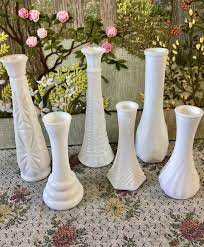 6 Milk Glass Vase Milk Glass Bud Vase