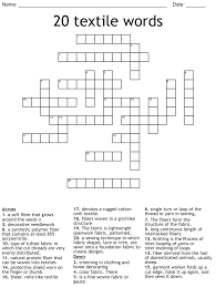 20 textile words crossword wordmint