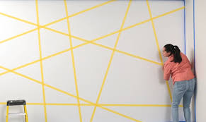 how to paint a geometric wall wagner
