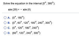 Solve The Equation In The Interval