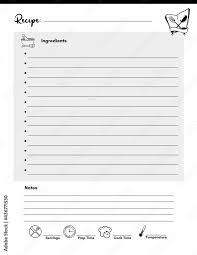 blank recipe book printable template