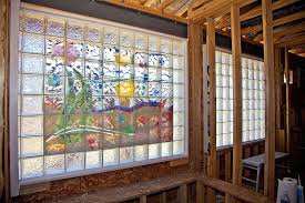 Decorative Glass Block Bathroom Window
