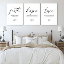 Faith Hope Love Verse Wall Art
