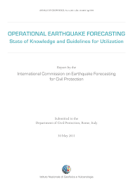 pdf operational earthquake forecasting