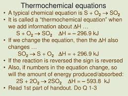 Ppt Thermochemical Equations