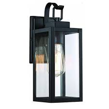 Clear Glass Outdoor Wall Lantern Sconce