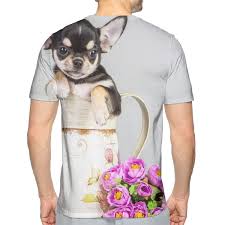 Nicokee 3d T Shirt Cute Dogs Chihuahua Animals With Flower