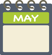 plano icono calendario de mayo mes