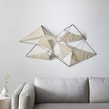 Triangular Wool Iron Dimensional Wall