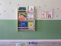 Kids Wall Mount Bookshelf Montessori