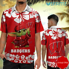 wisconsin badgers hawaiian shirt baby