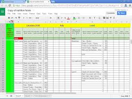 Calorie Counter Excel Spreadsheet Free Download Laobing Kaisuo