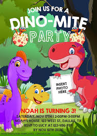 dinosaur invitation templates