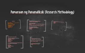 In tagalog, every word that will follow direct markers like ang or si is. Pamaraan Ng Pananaliksik Research Methodology By
