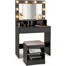 makeup vanity table stool set