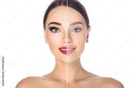 remove makeup woman face