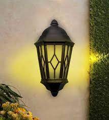 black metal outdoor wall light by