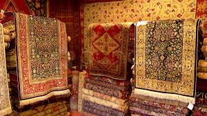 turkish carpet in grand bazaar stock