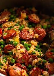 smoked sausage and rice quick one pot