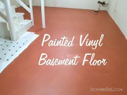 Painted Vinyl Basement Floor Painted