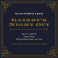 Customize 122 Great Gatsby Invitations Templates Online Canva