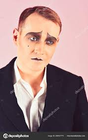 actor man with mime makeup mime