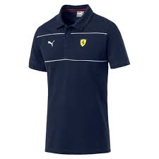 Details About Scuderia Ferrari Polo Shirt Tee Top Short Sleeve Navy Mens F1 Puma