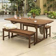 Outdoor Solid Wood Picnic Dining Table