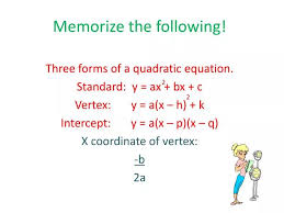 Ppt Memorize The Following