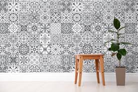 Gray Moroccan Tile Wallpaper
