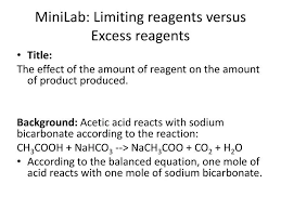 ppt minilab limiting reagents