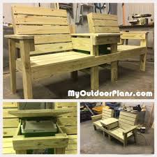 diy large outdoor double bench with