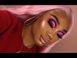 pink smoky cut crease makeup look