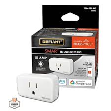 Defiant 15 Amp 120 Volt Smart Wi Fi Bluetooth Plug With 1 Powered By Hubspace White