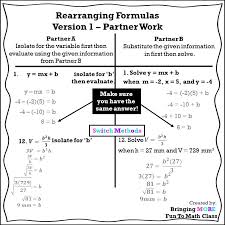 Rearranging Formulas Solving