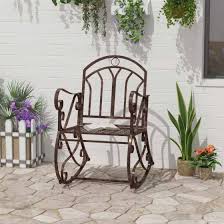 Outsunny Metal Garden Rocking Chair